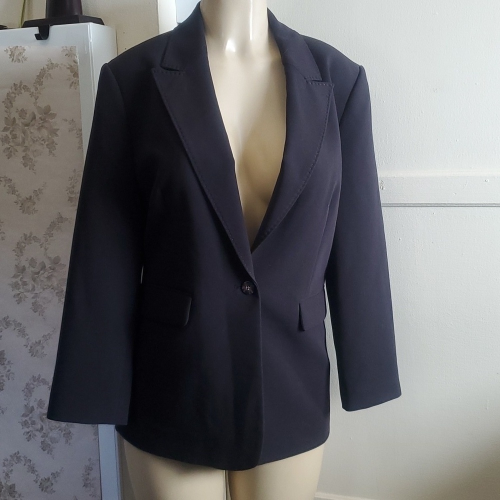 Nine West Women's Career Black Blazer Jacket Size16